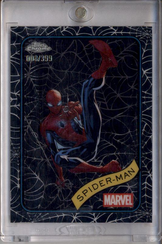 Spider-Man 2025 Topps Chrome #101 Spider Web Refractor /399 Price