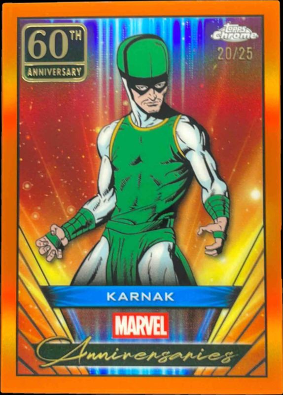 2025 Topps Chrome #MA-11 Marvel Anniversaries - Orange Refractor /25