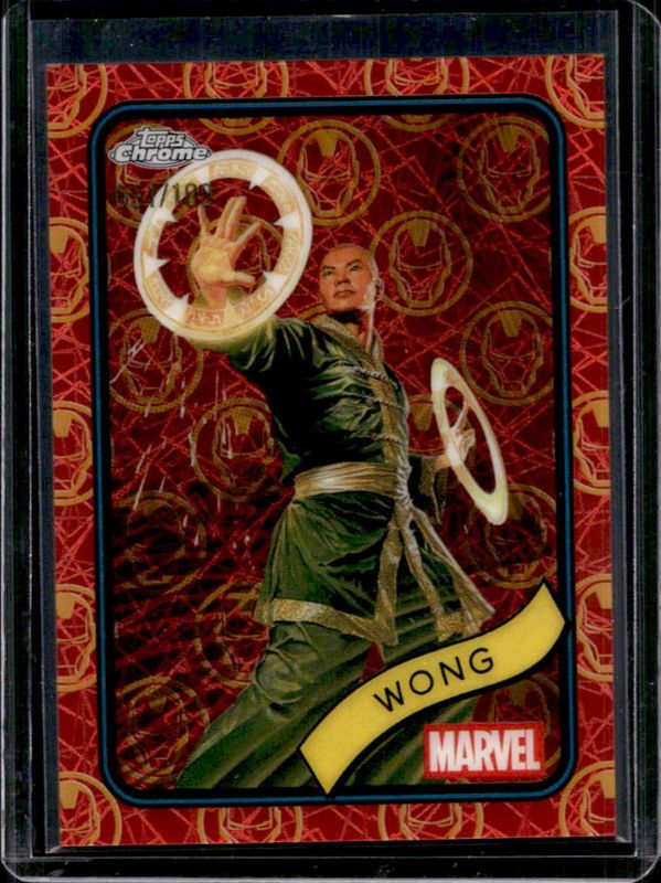 2025 Topps Chrome #86 Iron Man Red & Gold Lazer Refractor /100