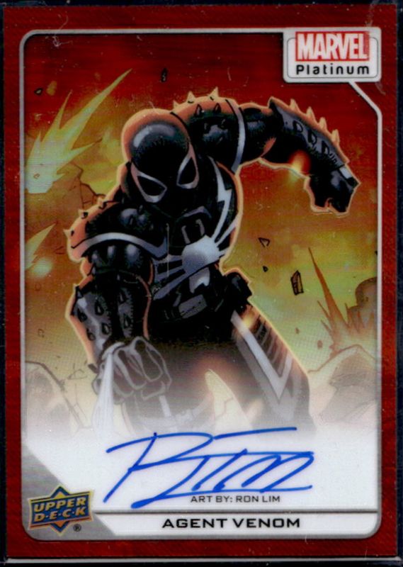 Agent Venom 2023 Upper Deck Marvel Platinum #94 Orange Rainbow Autographs /25 RAW