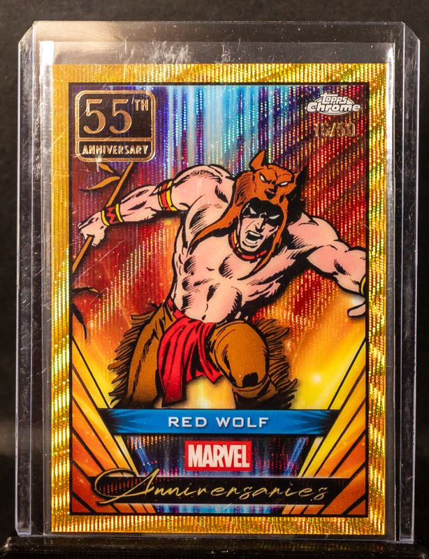 2025 Topps Chrome #MA-6 Marvel Anniversaries - Gold Wave Refractor /50
