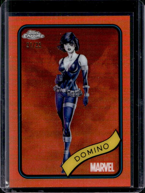 Domino 2025 Topps Chrome #154 Orange Refractor /25 RAW