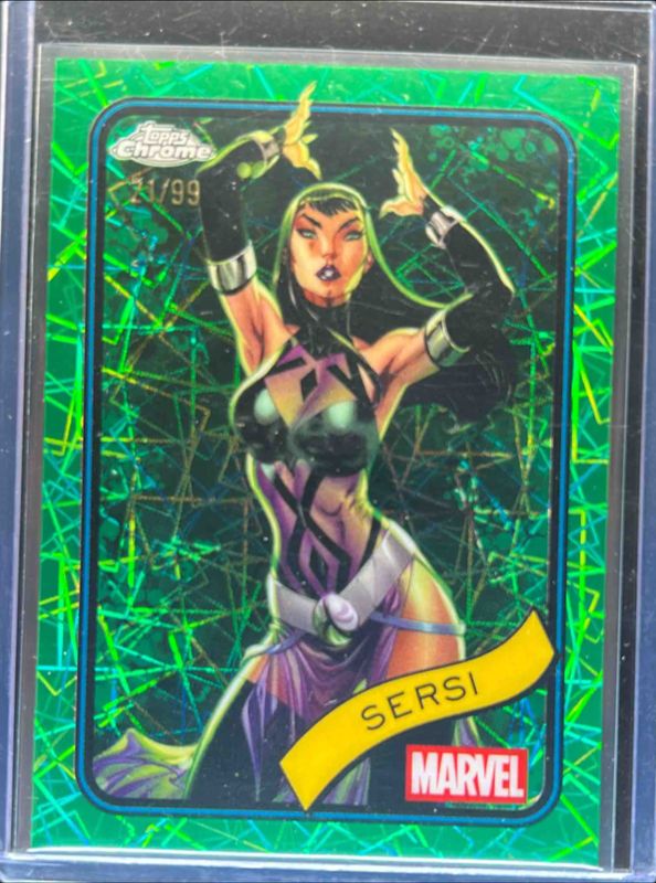 2025 Topps Chrome #77 Hulk Green Lazer Refractor /99