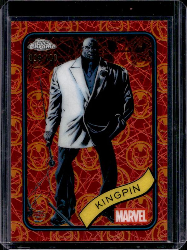 Kingpin 2025 Topps Chrome #164 Iron Man Red & Gold Lazer Refractor /100 RAW