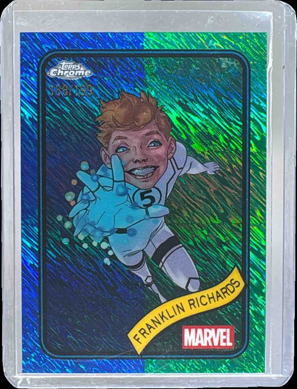 2025 Topps Chrome #56 Blue & Green Shimmer Refractor /199