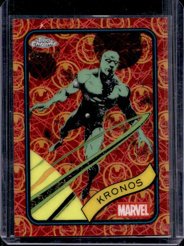 2025 Topps Chrome #25 Iron Man Red & Gold Lazer Refractor /100