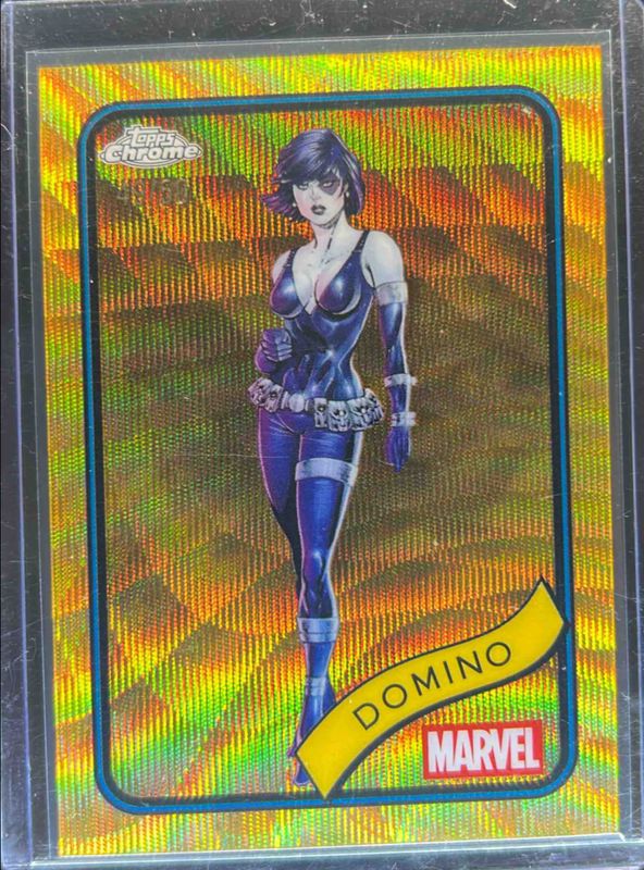 Domino 2025 Topps Chrome #154 Gold Wave Refractor /50 RAW