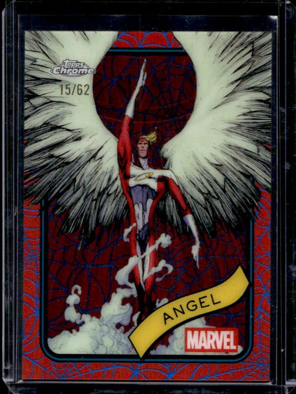 Angel 2025 Topps Chrome #186 Blue & Red Spider Web Refractor /62 RAW