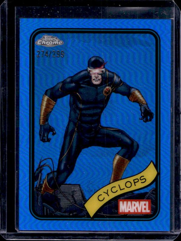 Cyclops 2025 Topps Chrome #107 Blue Refractor /299 RAW