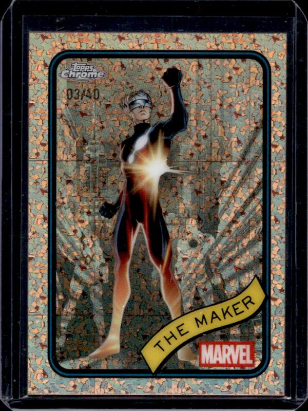 The Makers 2025 Topps Chrome #74 Rose Gold Mini Diamonds Refractor /40 RAW