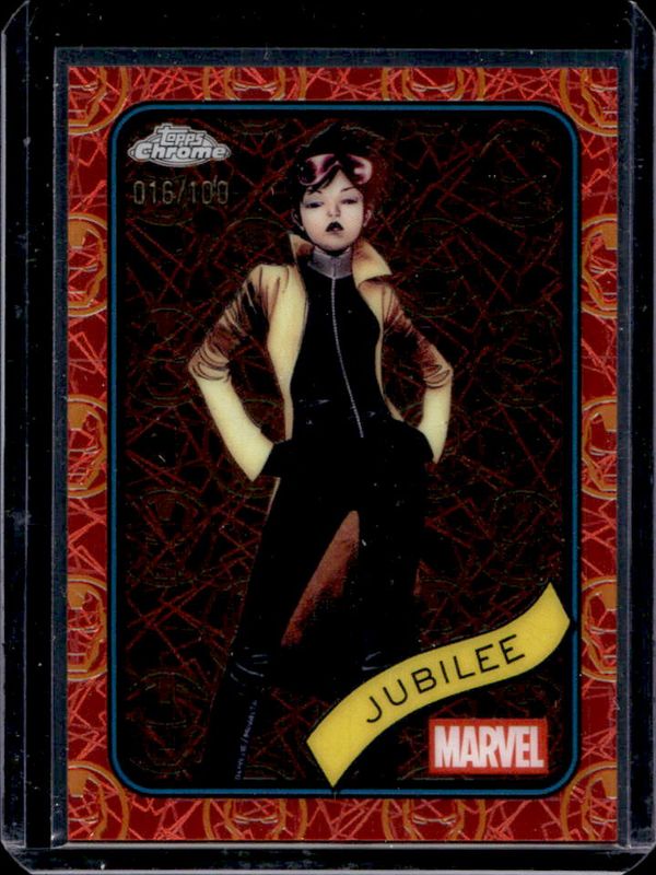 Jubilee 2025 Topps Chrome #131 Iron Man Red & Gold Lazer Refractor /100 RAW