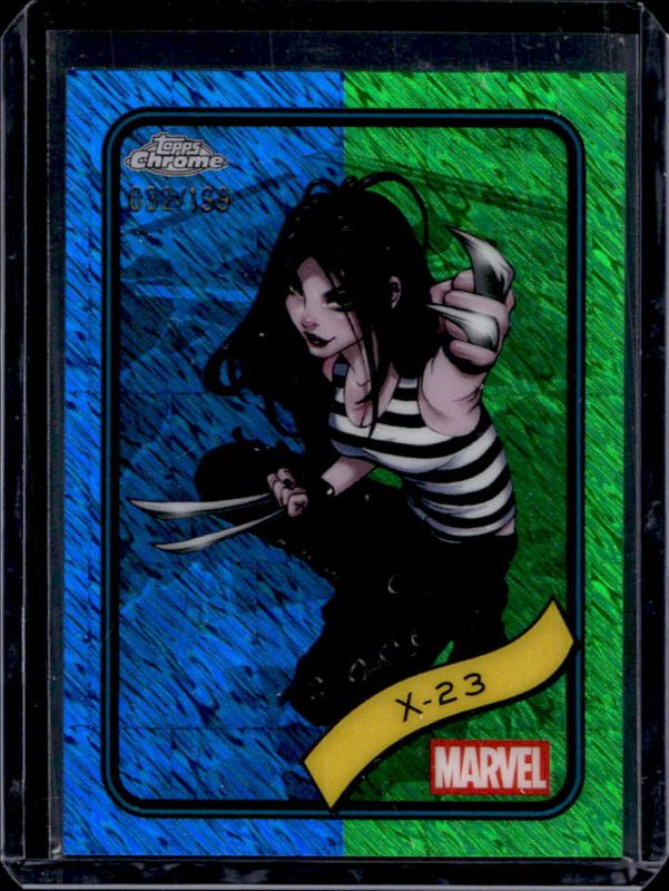 2025 Topps Chrome #122 Blue & Green Shimmer Refractor /199