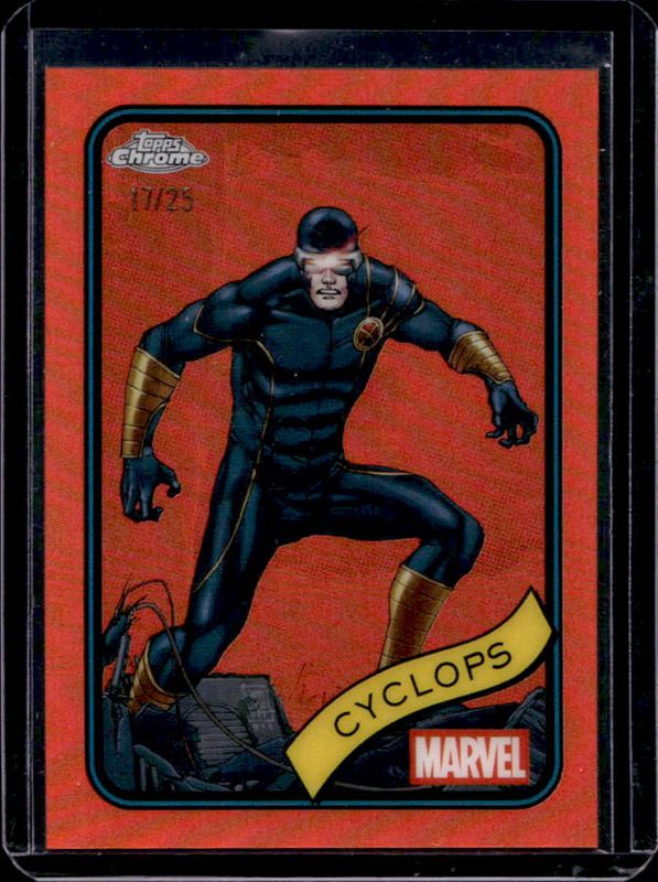 Cyclops 2025 Topps Chrome #107 Orange Refractor /25 RAW