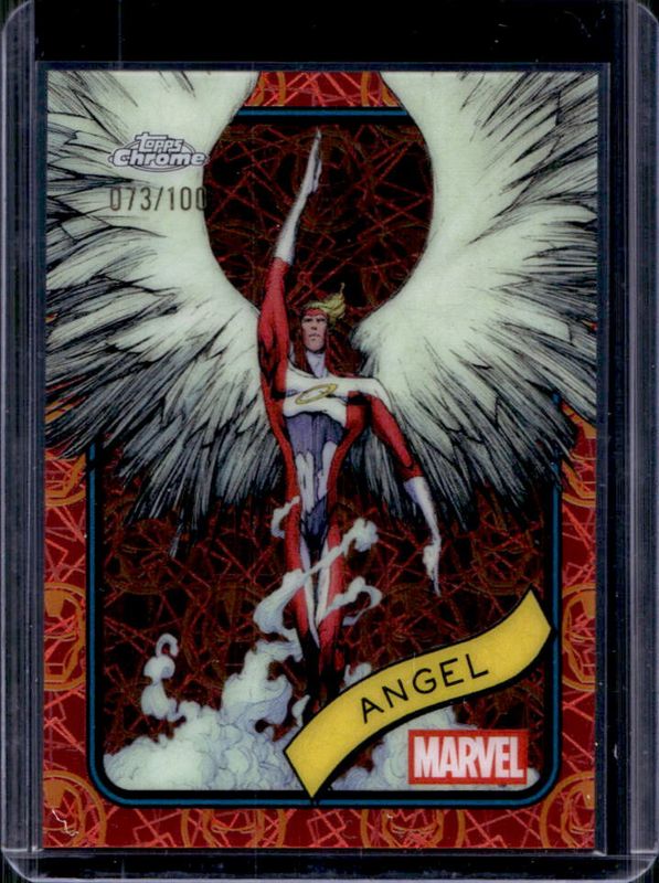 Angel 2025 Topps Chrome #186 Iron Man Red & Gold Lazer Refractor /100 RAW