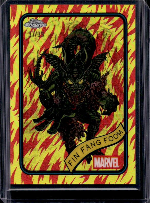 Fin Fang Foom 2025 Topps Chrome #53 Human Torch Refractor /39 RAW