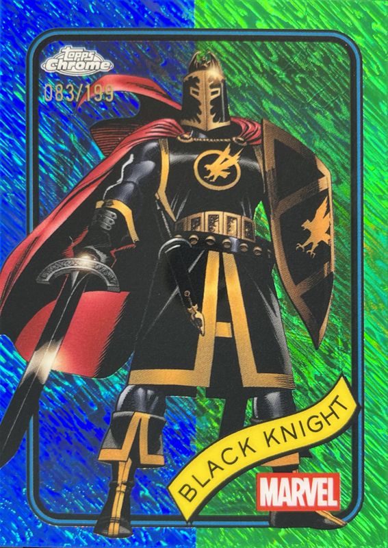 Black Knight 2025 Topps Chrome #165 Blue & Green Shimmer Refractor /199 RAW