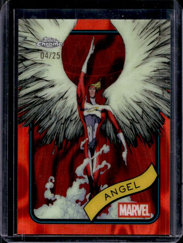 Angel 2025 Topps Chrome #186 Orange Lava Refractor /25 RAW