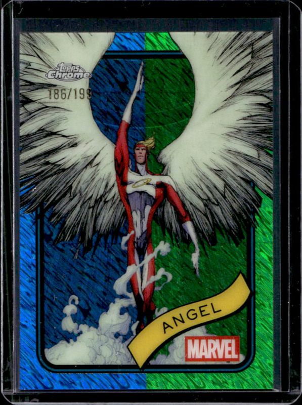 Angel 2025 Topps Chrome #186 Blue & Green Shimmer Refractor /199 RAW
