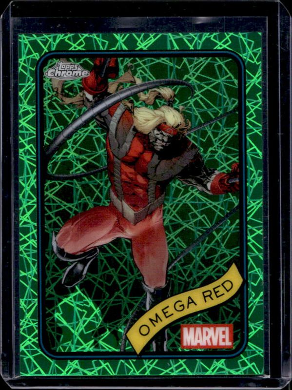 Omega Red 2025 Topps Chrome #15 Hulk Green Lazer Refractor /99 RAW