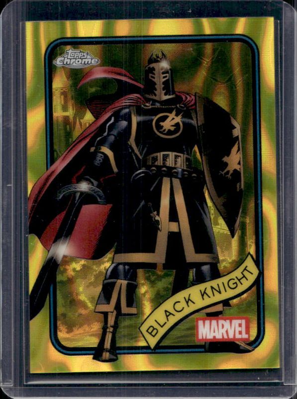 Black Knight 2025 Topps Chrome #165 Yellow Lava Refractor RAW