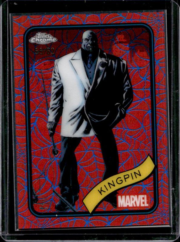 Kingpin 2025 Topps Chrome #164 Blue & Red Spider Web Refractor /62 RAW