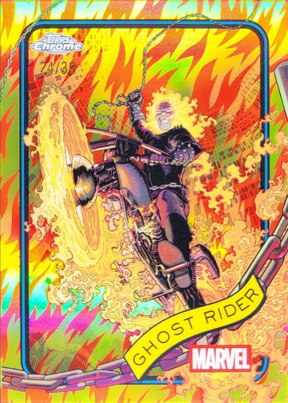 Ghost Rider 2025 Topps Chrome #183 Human Torch Refractor /39 RAW