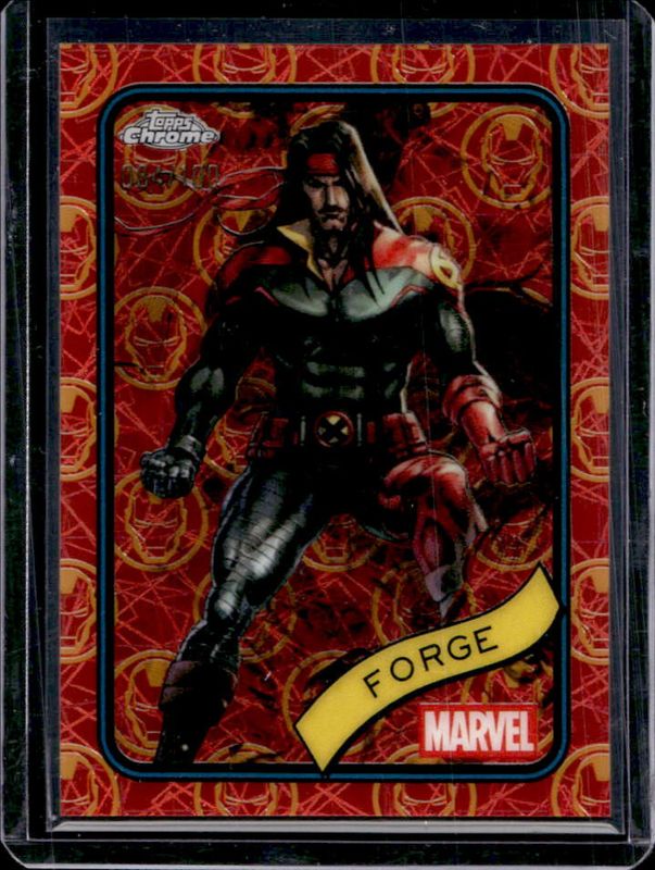 Forge 2025 Topps Chrome #50 Iron Man Red & Gold Lazer Refractor /100 RAW