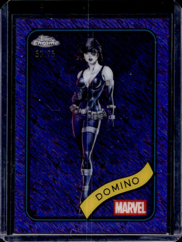 Domino 2025 Topps Chrome #154 Purple Shimmer Refractor /75 RAW