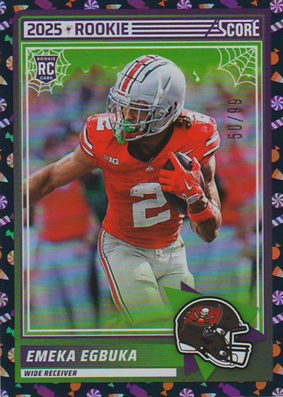 Emeka Egbuka 2025 Score-A-Treat #2 Trick or Treat /99 Rookie RAW
