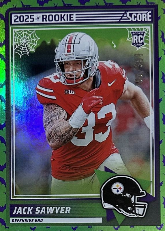 Jack Sawyer 2025 Score-A-Treat #83 Green Bats /399 Rookie RAW