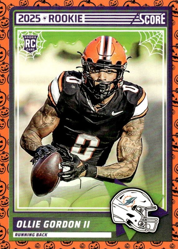 Ollie Gordon II 2025 Score-A-Treat #10 Orange Pumpkins Rookie RAW