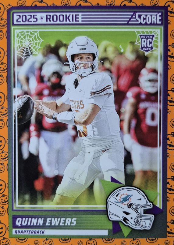 Quinn Ewers 2025 Score-A-Treat #75 Orange Pumpkins Rookie RAW