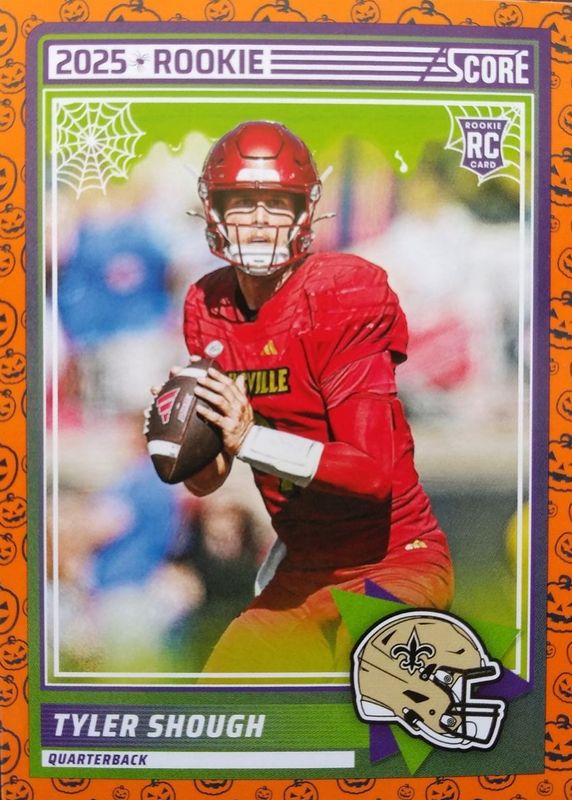 Tyler Shough 2025 Score-A-Treat #71 Orange Pumpkins Rookie RAW