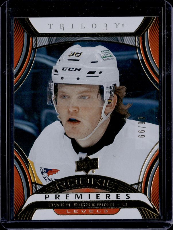 Owen Pickering 2024 Upper Deck Extended Series #T-7 Trilogy Rookie Premiere - Rare /99 RAW