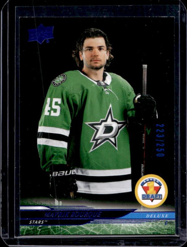 Mavrik Bourque 2024 Upper Deck Extended Series #741 Deluxe /250 Rookie RAW