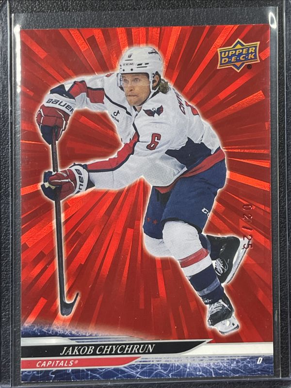Jakob Chychrun 2024 Upper Deck Extended Series #645 Outburst Red /25 RAW