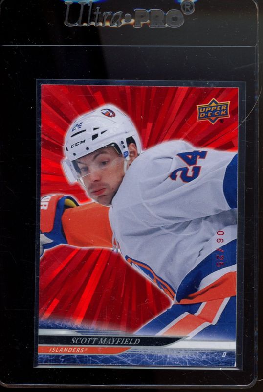 Scott Mayfield 2024 Upper Deck Extended Series #585 Outburst Red /25 RAW