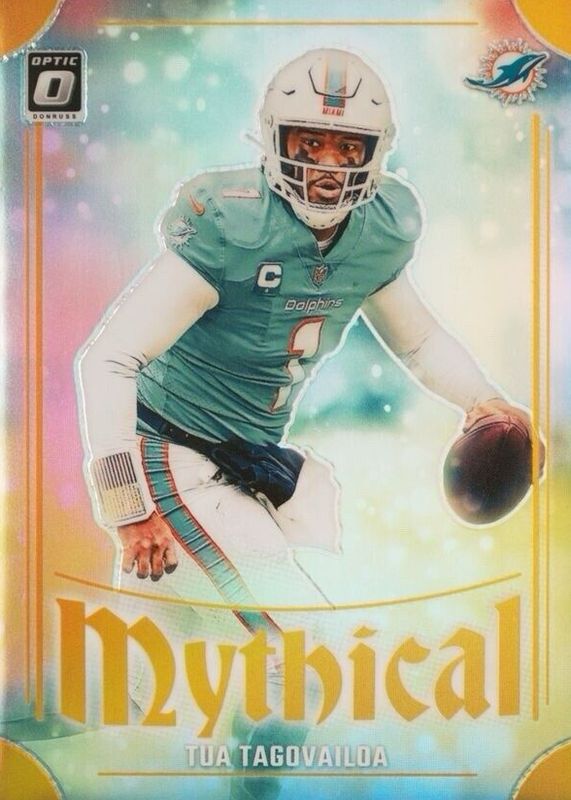 Tua Tagovailoa 2023 Optic #7 Mythical - Gold /10 PSA 10