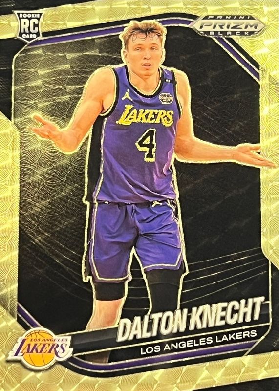 Dalton Knecht 2024 Prizm Black #33 Gold Vinyl /5 Rookie RAW