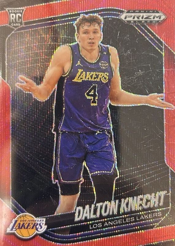 Dalton Knecht 2024 Prizm Black #33 Ruby Wave Rookie RAW