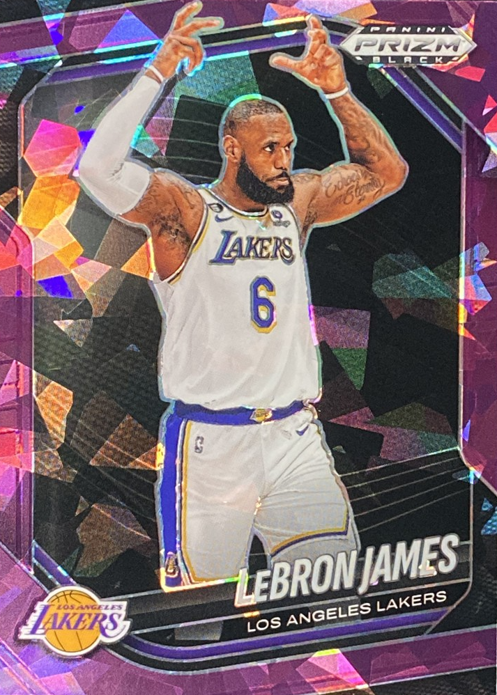 LeBron James 2024 Prizm Black #52 Purple Ice /149 Price Guide