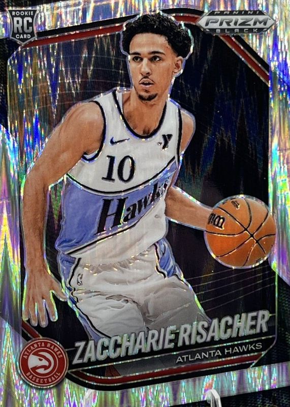 Zaccharie Risacher 2024 Prizm Black #181 Skewed /249 Rookie RAW