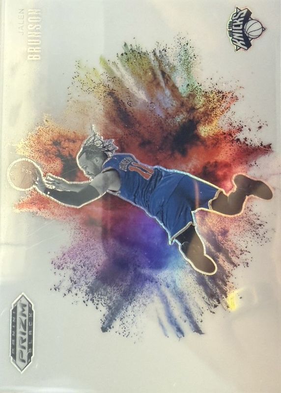 Jalen Brunson 2024 Prizm Black #13 Color Blast /(SSP) RAW