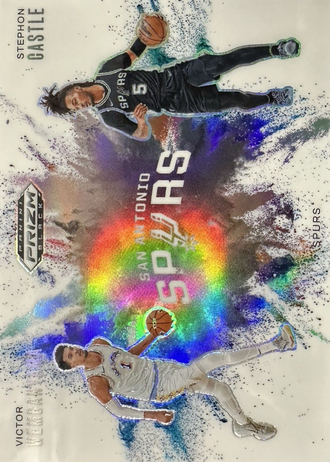 Stephon Castle / Victor Wembanyama 2024 Prizm Black #8 Color Blast