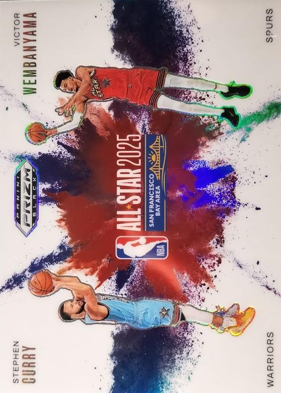 Stephen Curry / Victor Wembanyama 2024 Prizm Black #16 Color Blast 