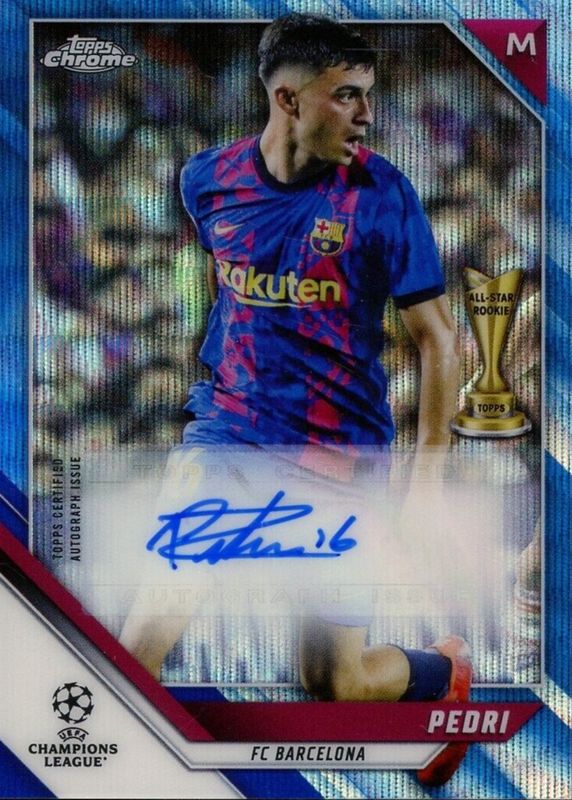 2021 Topps Chrome UEFA Champions League #CA-P Autographs - Blue Wave Refractor /75