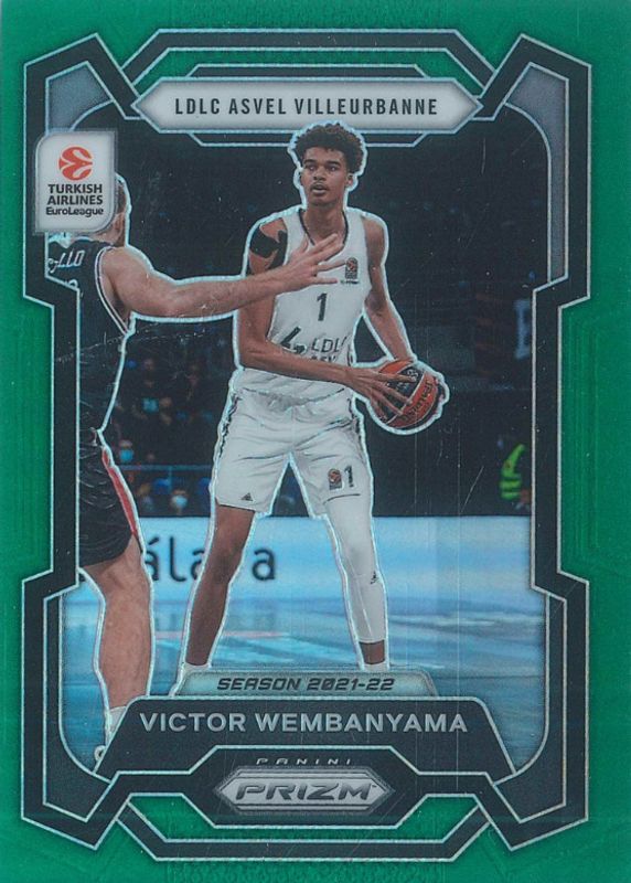 Victor Wembanyama 2023 Prizm EuroLeague #11 Green Rookie PSA 10