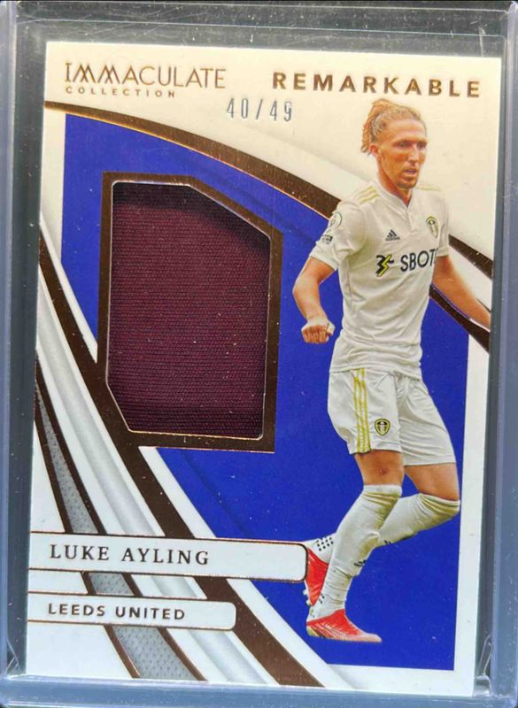 Luke Ayling 2021 Immaculate #RM-LA Remarkable Memorabilia Bronze Premier League /49 RAW