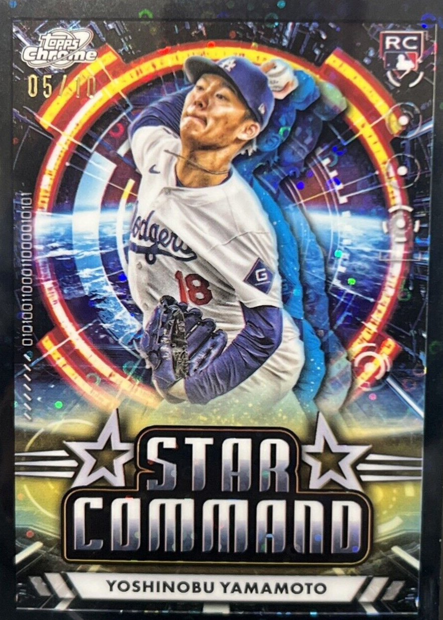 Yoshinobu Yamamoto 2024 Topps Chrome Cosmic #SC-9 Star Command