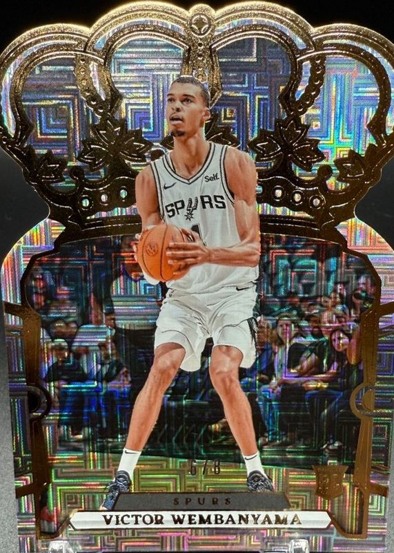Victor Wembanyama 2023 Crown Royale #48 International Gold /8 Rookie RAW